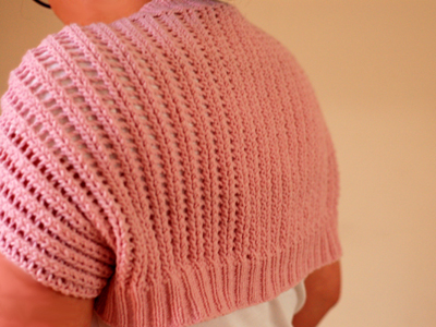 Ribbed Lace Bolero 